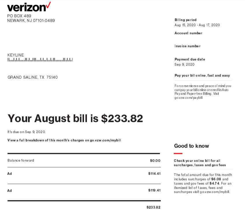 Verizon Wireless Bill Pay Diversified Credit Services