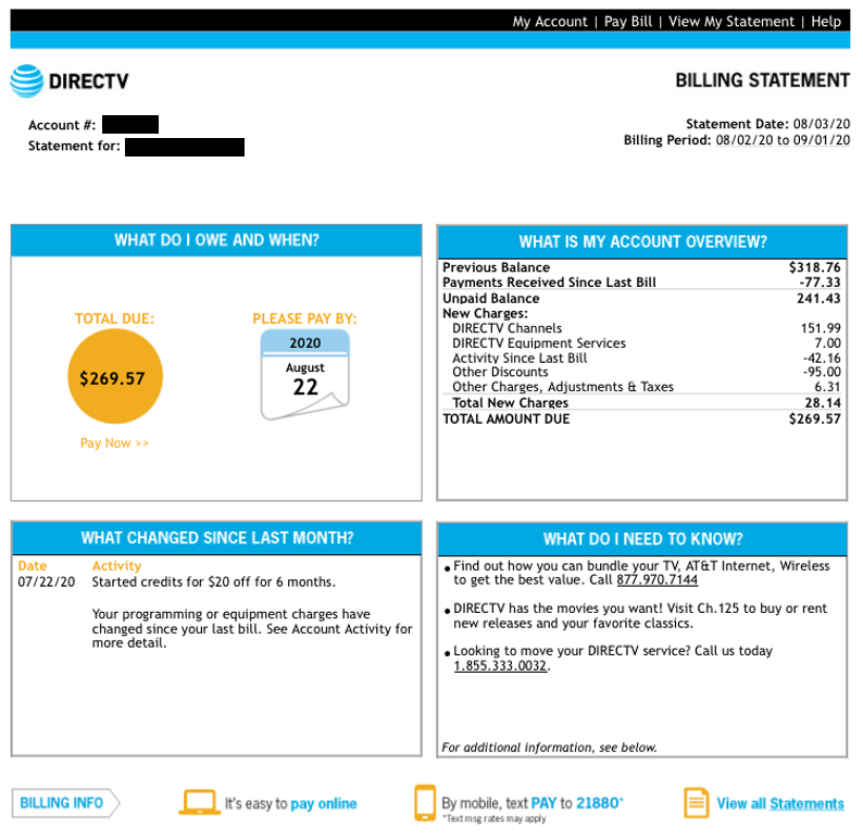 Pay Directv Bill With Paypal