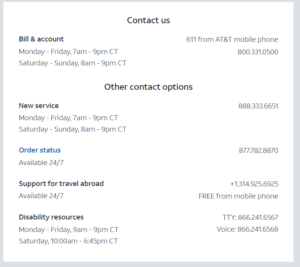 call at&t wireless customer service from iphone