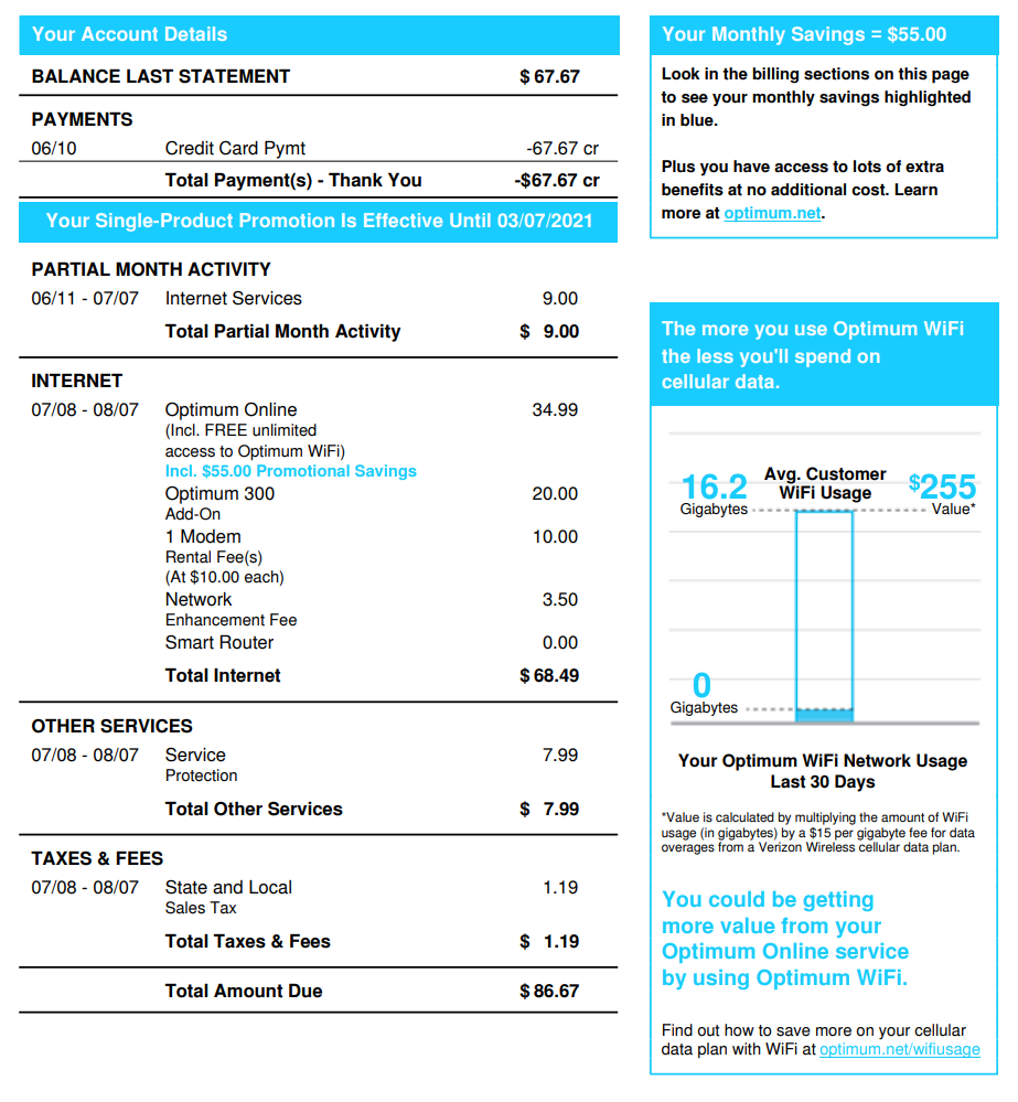 how to lower your optimum bill