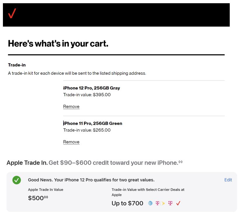 iphone deals verizon existing customer