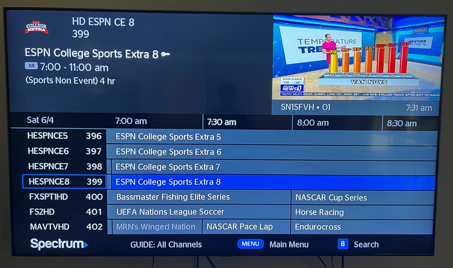 2022 FS1 Spectrum Channel List