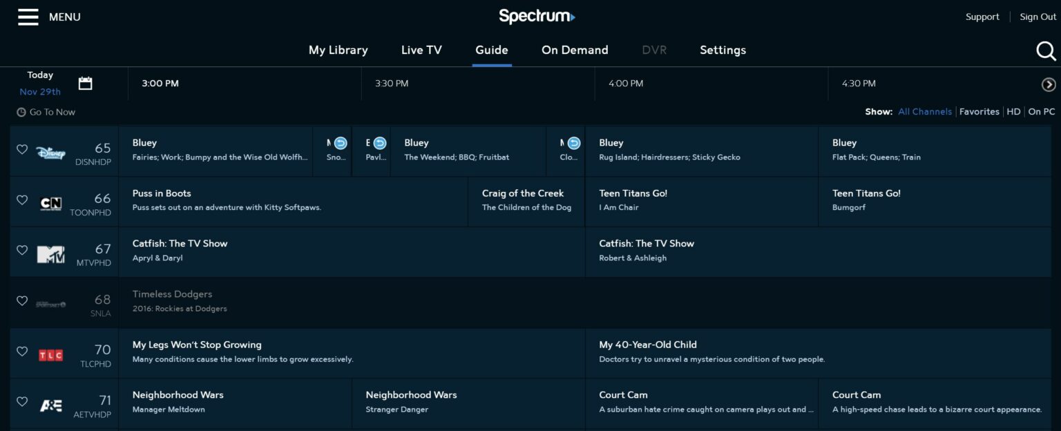 2023 Spectrum Cartoon Network Channel List