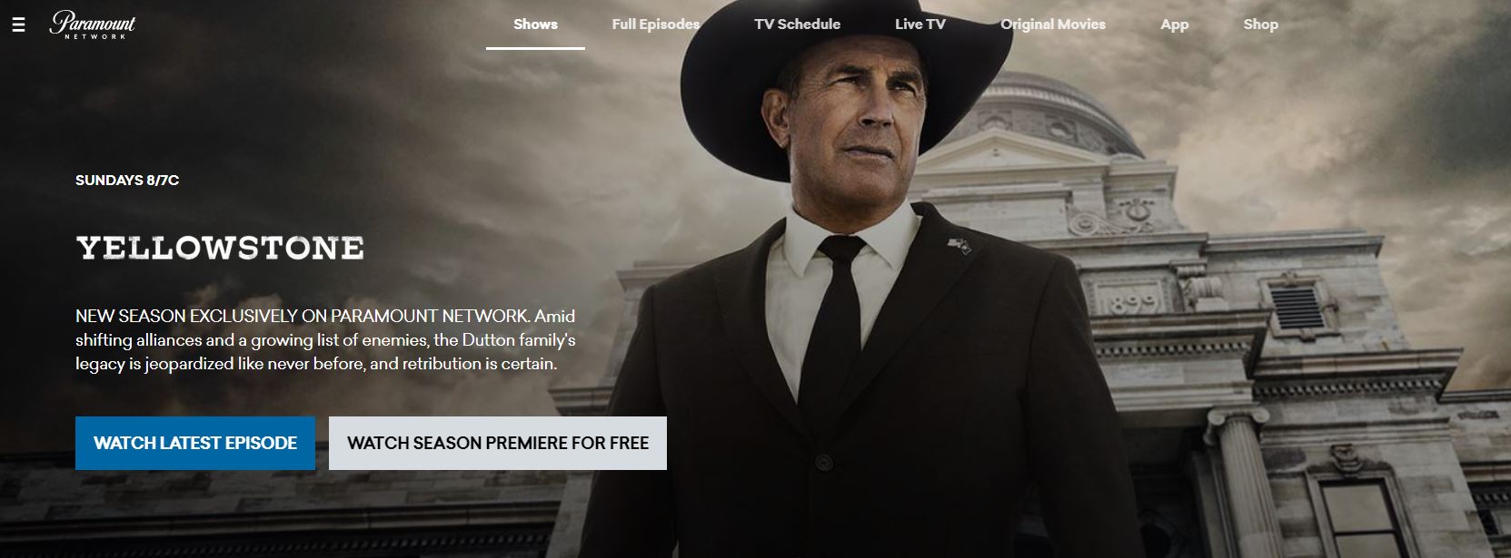 Where to watch yellowstone on xfinity 107 channels 