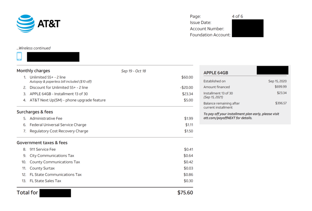 att paperless billing discount