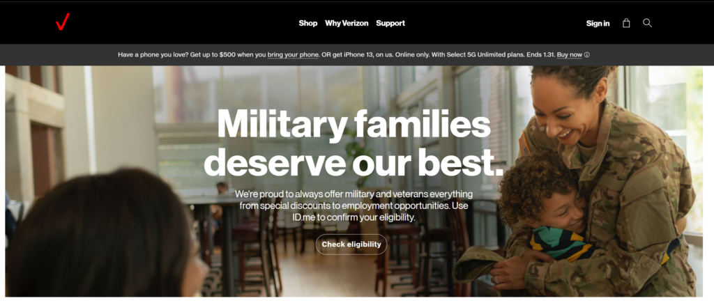 verizon military family plans