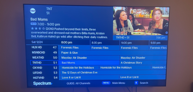 Spectrum tnt channel list 2023 update 