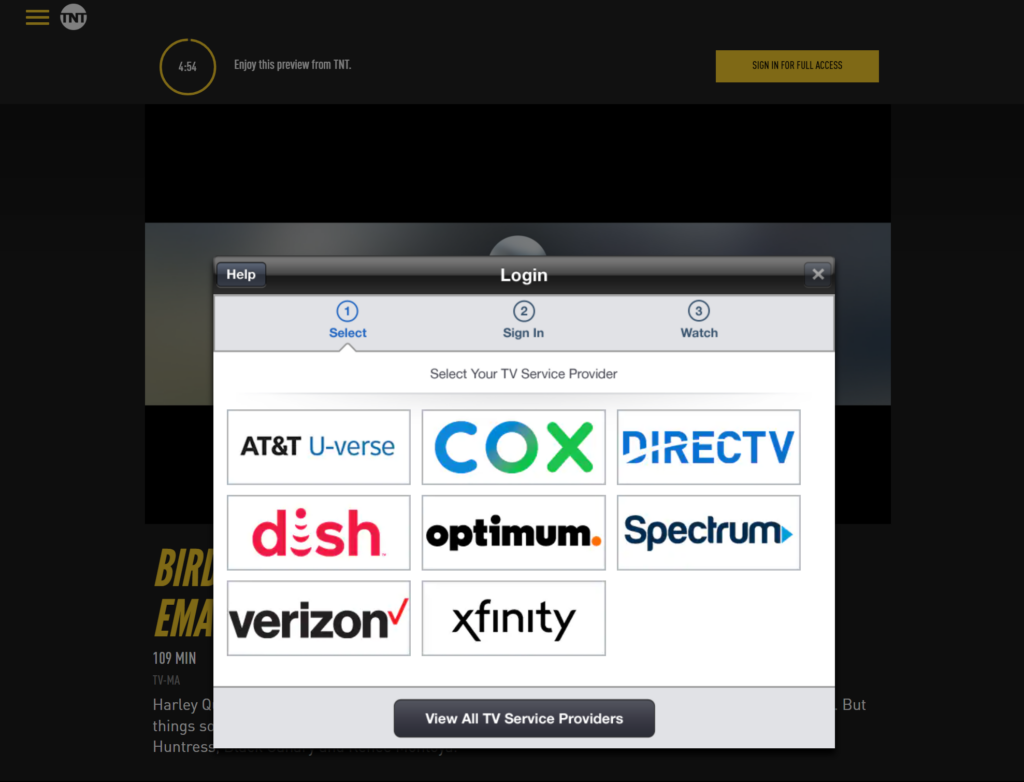 dish tnt channels