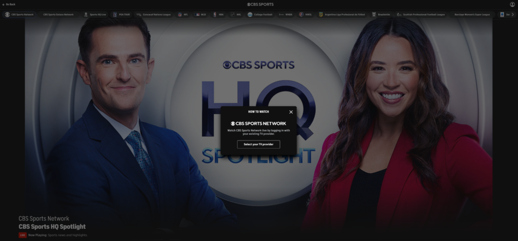 2023 CBS Sports Channel Number List
