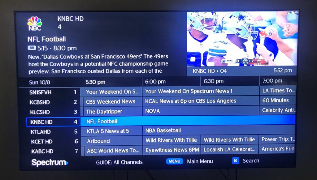 2024 Dallas Cowboys Game Channel Number List