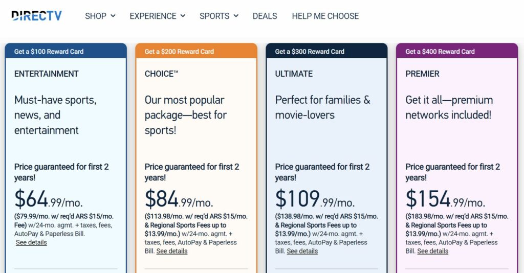 Directv promos store for existing customers