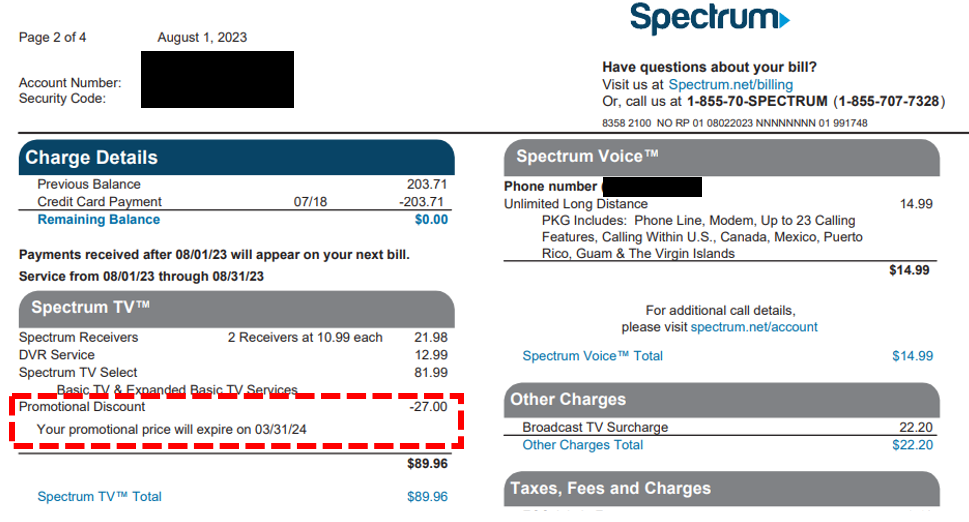 how to lower spectrum bill