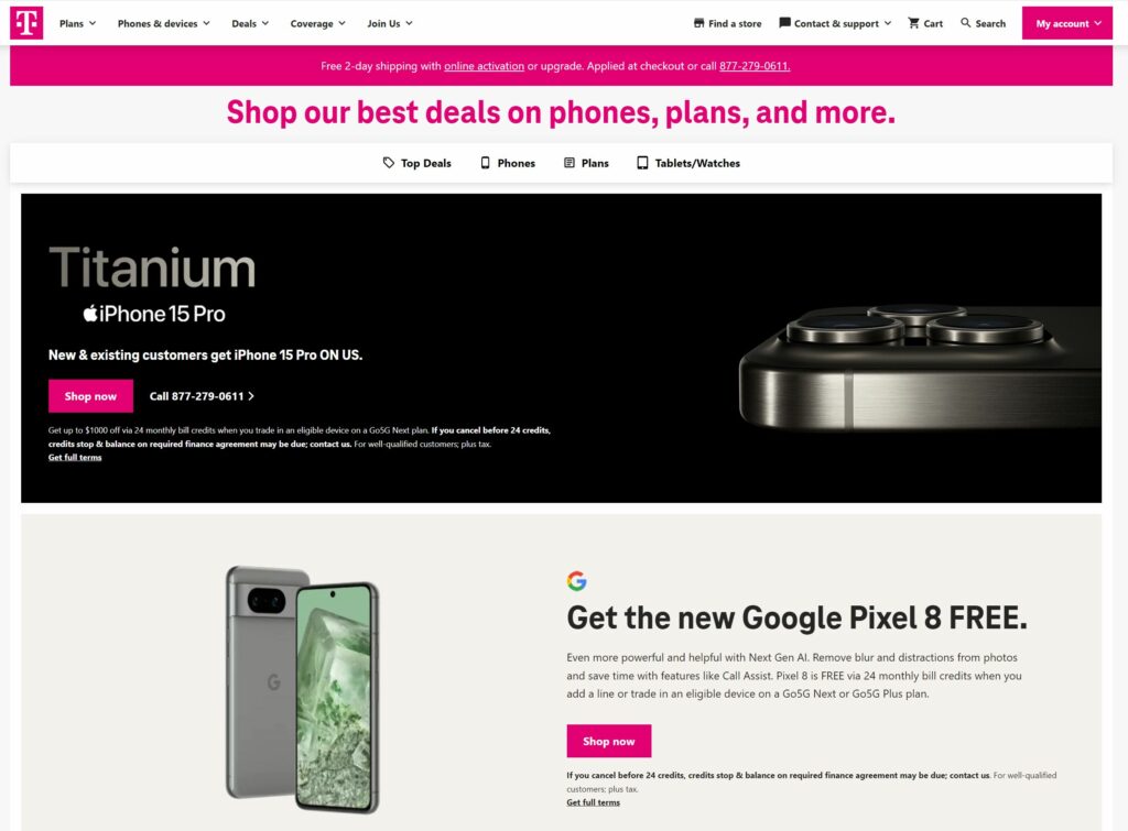 t-mobile phone deals for existing customers